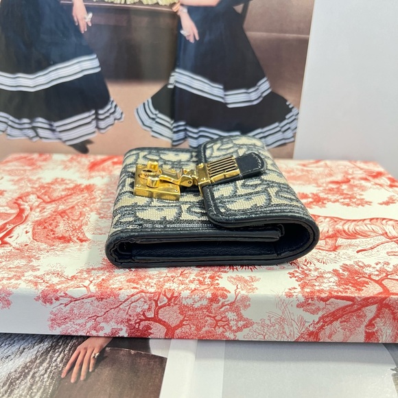 Auth DIOR Wallet • Mini Clutch in Jacquard Canvas Authentic Christian Dior - Picture 3 of 9